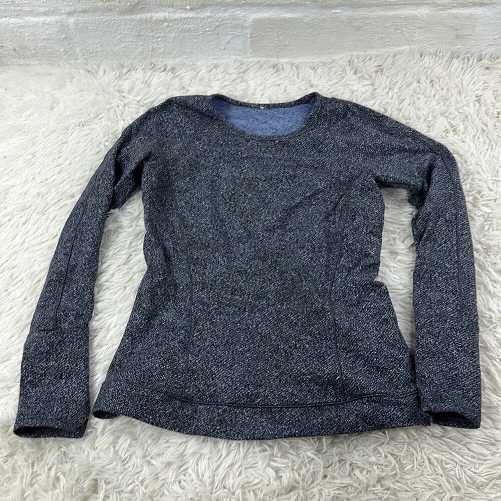 Lululemon Cypress Kiss Long Sleeve Fusion Jacquard Black Violet Viola